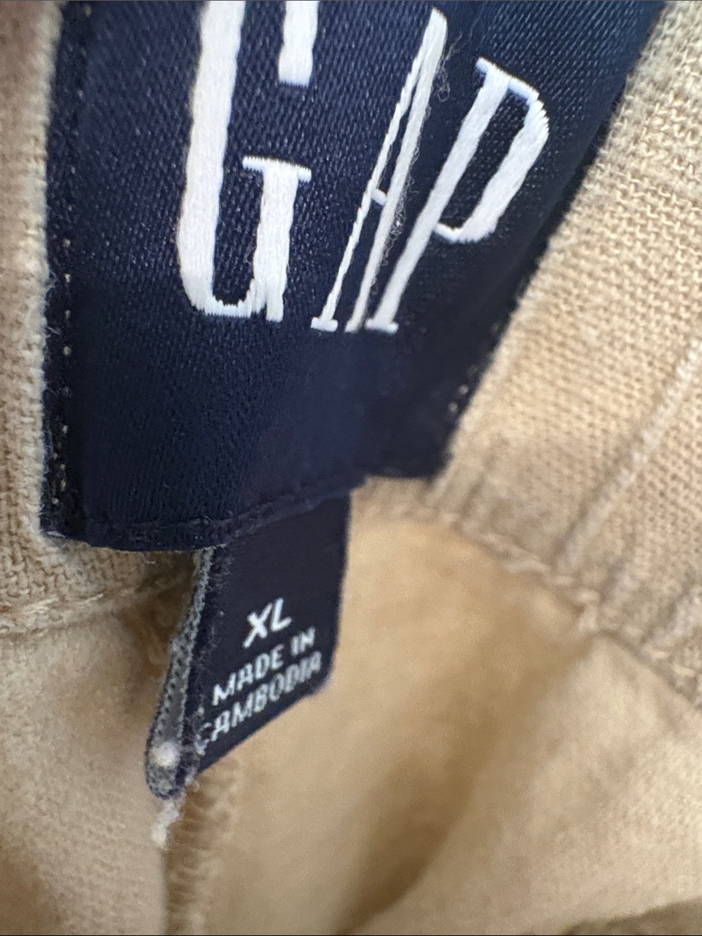 GAP Women's Wide Leg Drawstring Linen Pants in Tan - Picture 2 of 7
